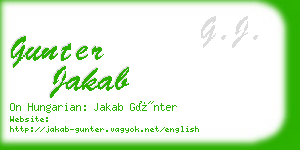 gunter jakab business card